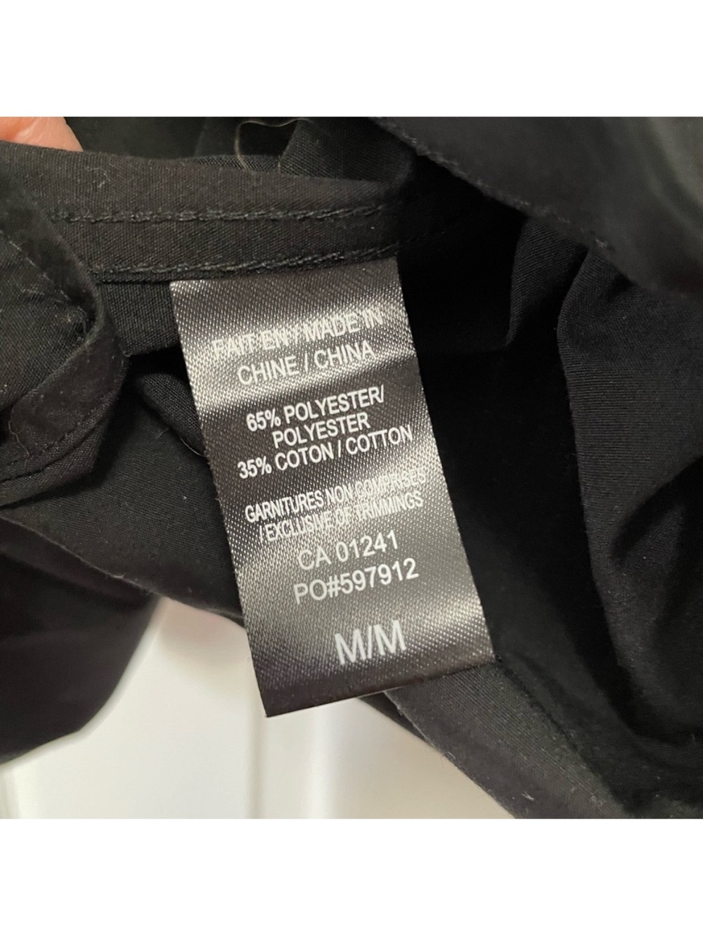 Simon’s Men's Black Button-Down Shirt - Classic Dress Shirt Medium - Picture 6 of 7
